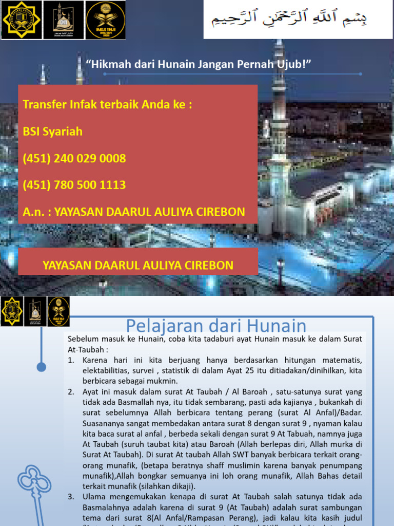 Hikmah Perang Hunain untuk Umat Islam | PDF