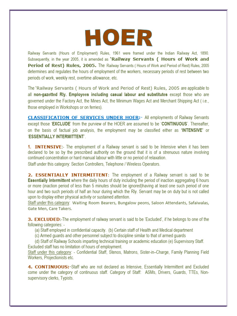 Hoer | PDF | Employment | Overtime