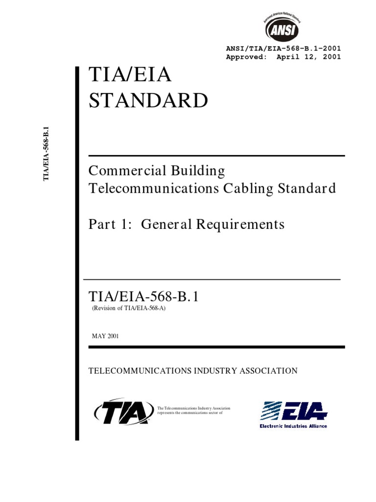Tia/Eia Standard: Commercial Building Telecommunications Cabling ...
