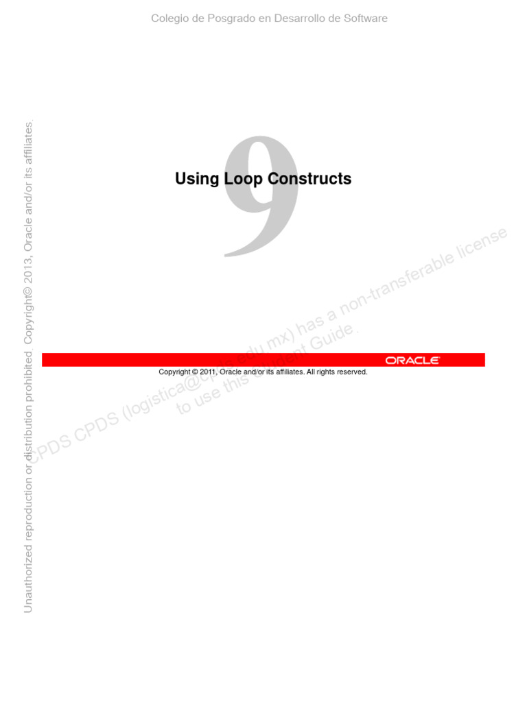 D67234GC20 Chap09 | PDF | Control Flow | Java (Programming Language)