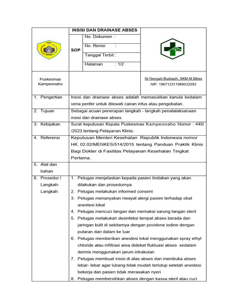 Prosedur Insisi dan Drainase Abses | PDF | Sains & Matematika