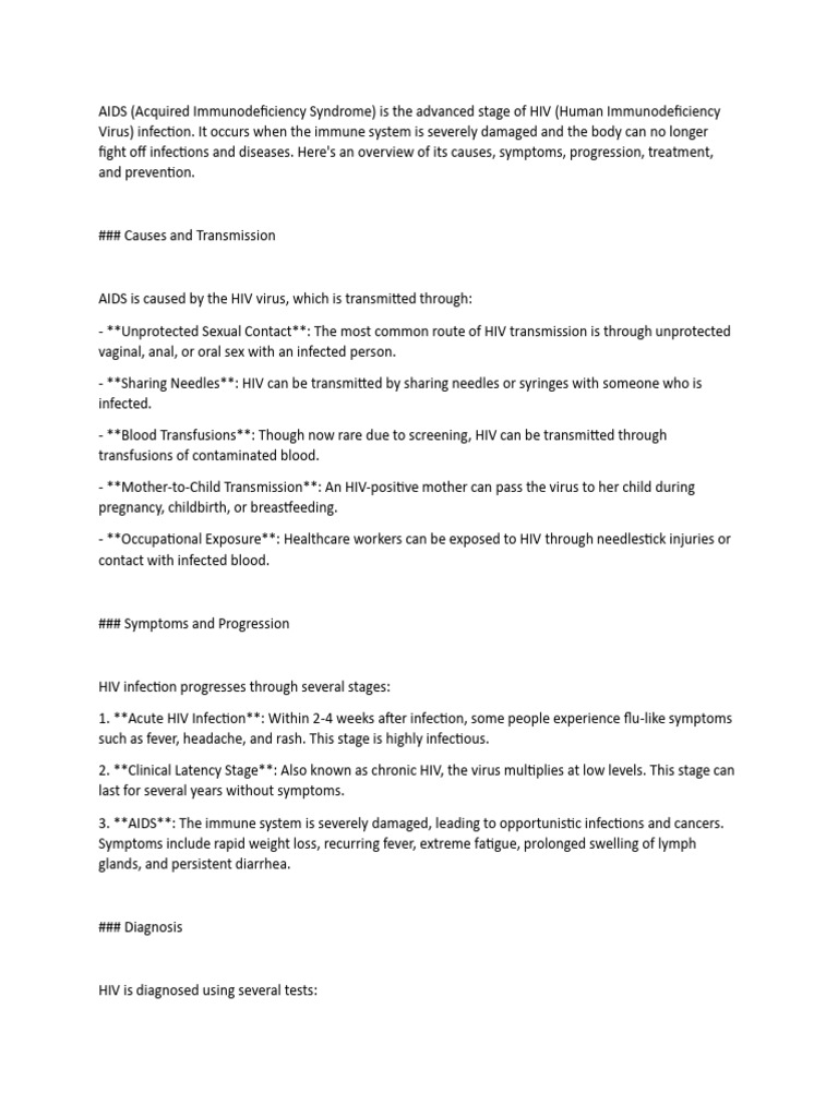 Aids Pdf Hiv Aids Hiv