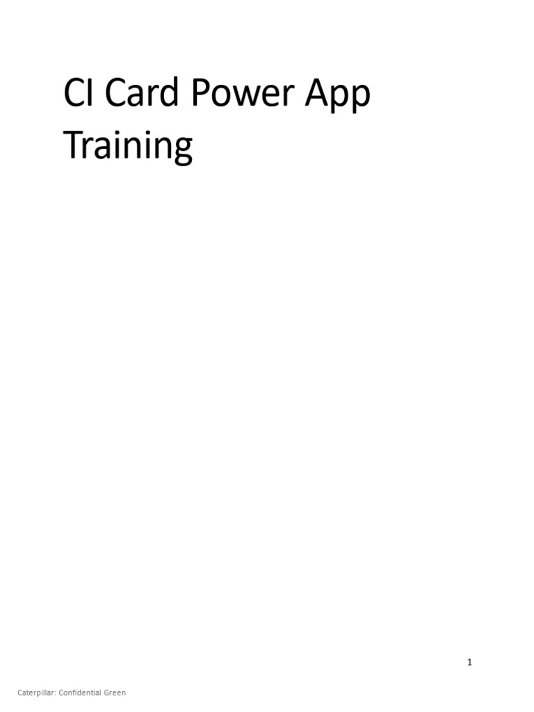 CI Card App Training Guide | PDF | Login | Computing