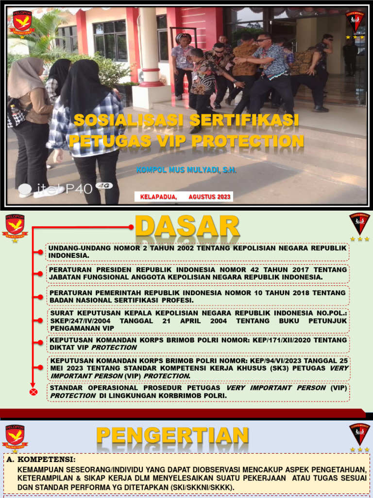 Panduan Sertifikasi Petugas VIP Protection | PDF