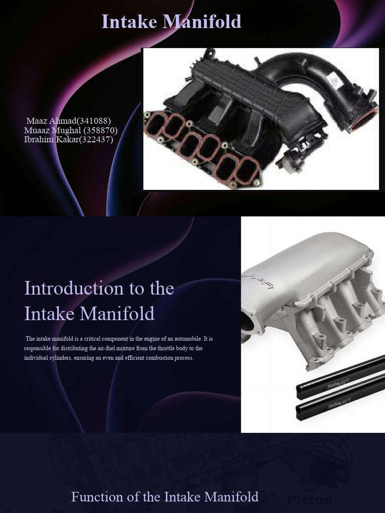 Understanding Intake Manifold Functions | PDF | Throttle | Internal ...