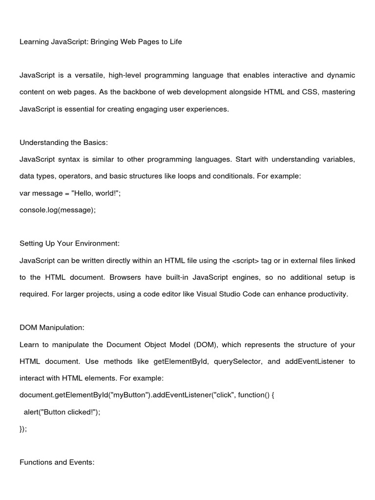 Learning javascript pdf java script world wide web