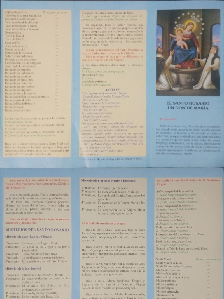 Rosario | PDF | María, madre de Jesús | Cristo (título)