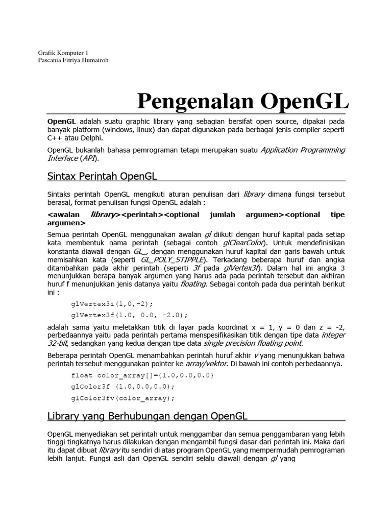 M4 Open GL | PDF