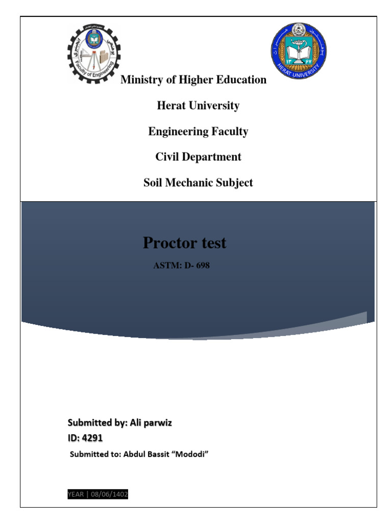 Soil Prctor Test | PDF | Soil | Earth Sciences