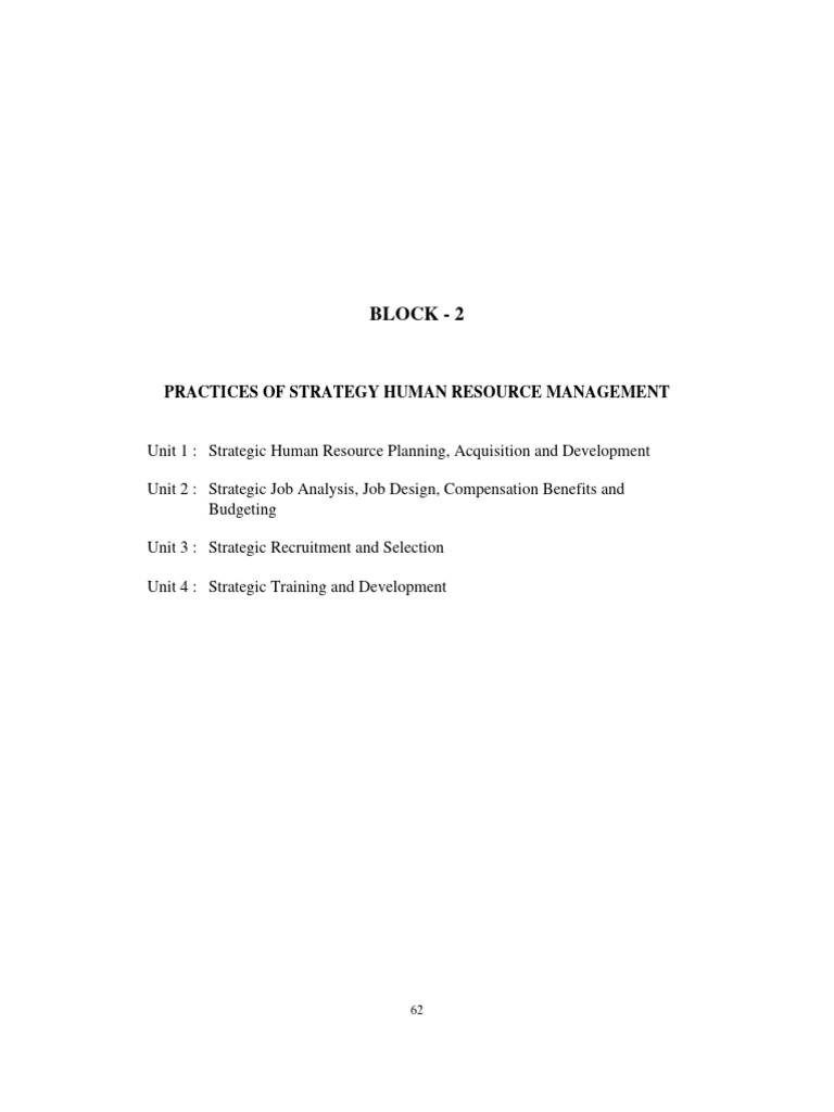 Block 2 Unit 1 | PDF | Human Resources | Human Resource Management