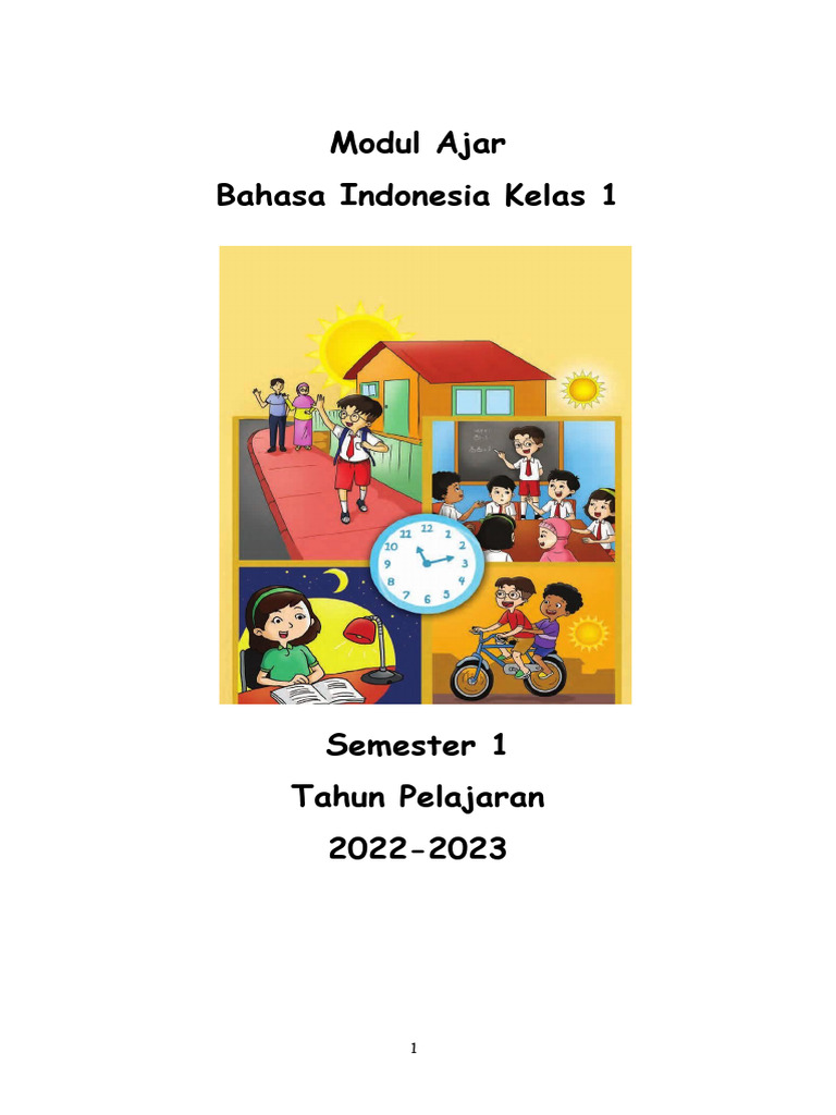 Modul Ajar Bahasa Indonesia Kelas 1 | PDF | Karier & Perkembangan