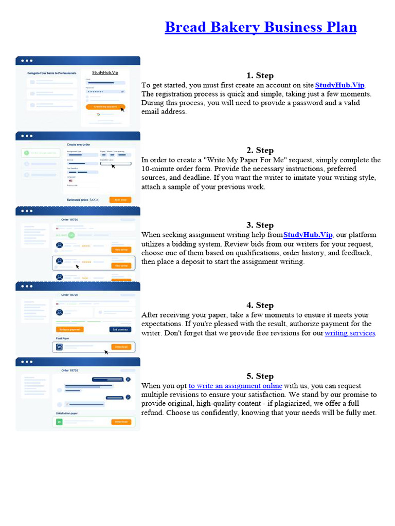 Bread Bakery Business Plan PDF