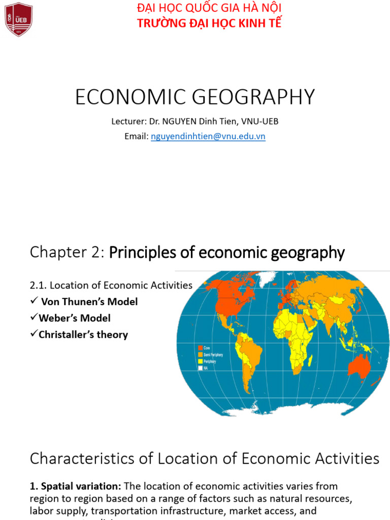 Principles of Economic Geography Explained | PDF | Economics | Energy ...