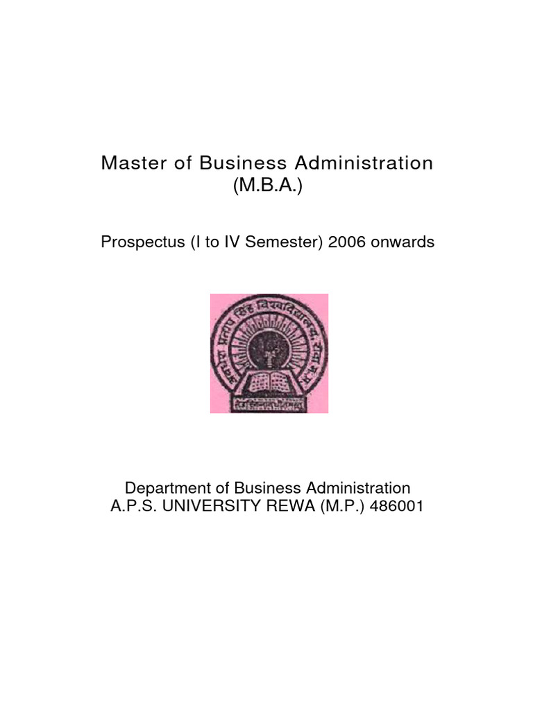 MBA Syllabus | PDF | Marketing | Statistics