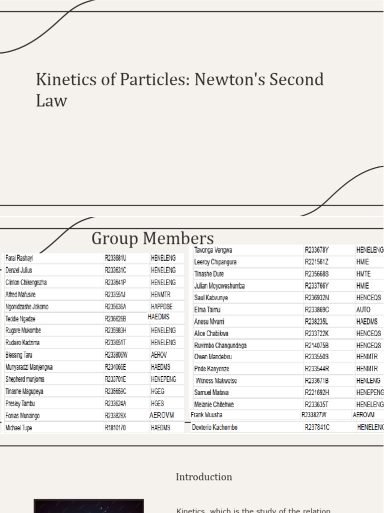Newton's Second Law and Particle Kinetics | PDF | Force | Classical ...