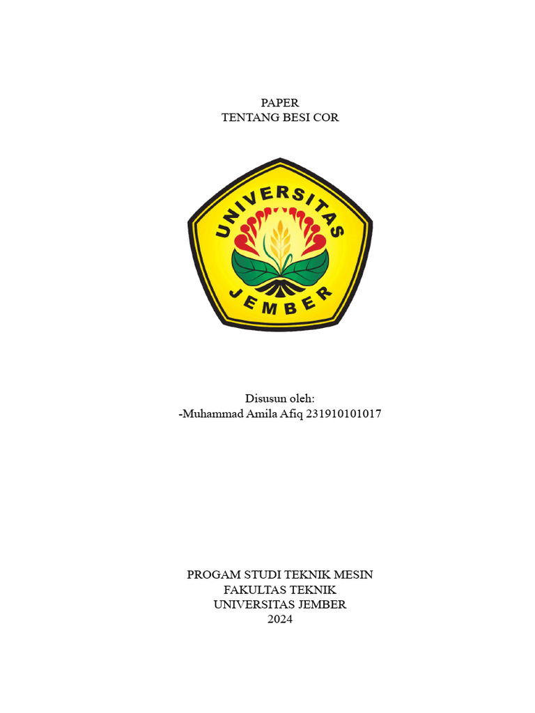 Analisis Pengecoran Besi Cor dan Kualitas | PDF | Seni | Teknologi ...