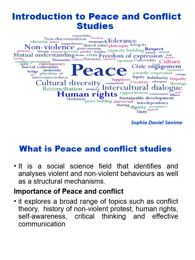 Introduction To Peace & Conflict wk1 & 2 | PDF | Peacebuilding | Peace