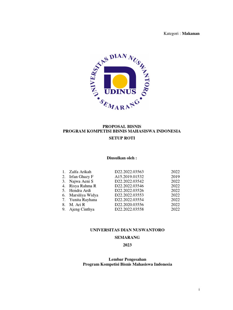 Proposal Kelompok 3 Start Up Business. | PDF | Bisnis