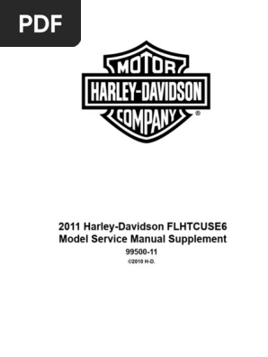 2011 HD CVO FLHTCUSE6 Model Service Manual Supplement 99500