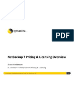 Net Backup 7 Pricing Licensing Overview