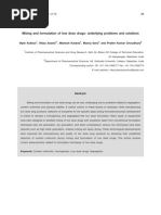 Mixing and Formulation of Low Dose Drugs