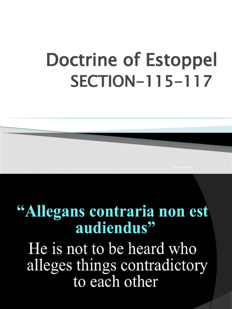 Understanding the Doctrine of Estoppel | PDF | Estoppel | Legal Procedure