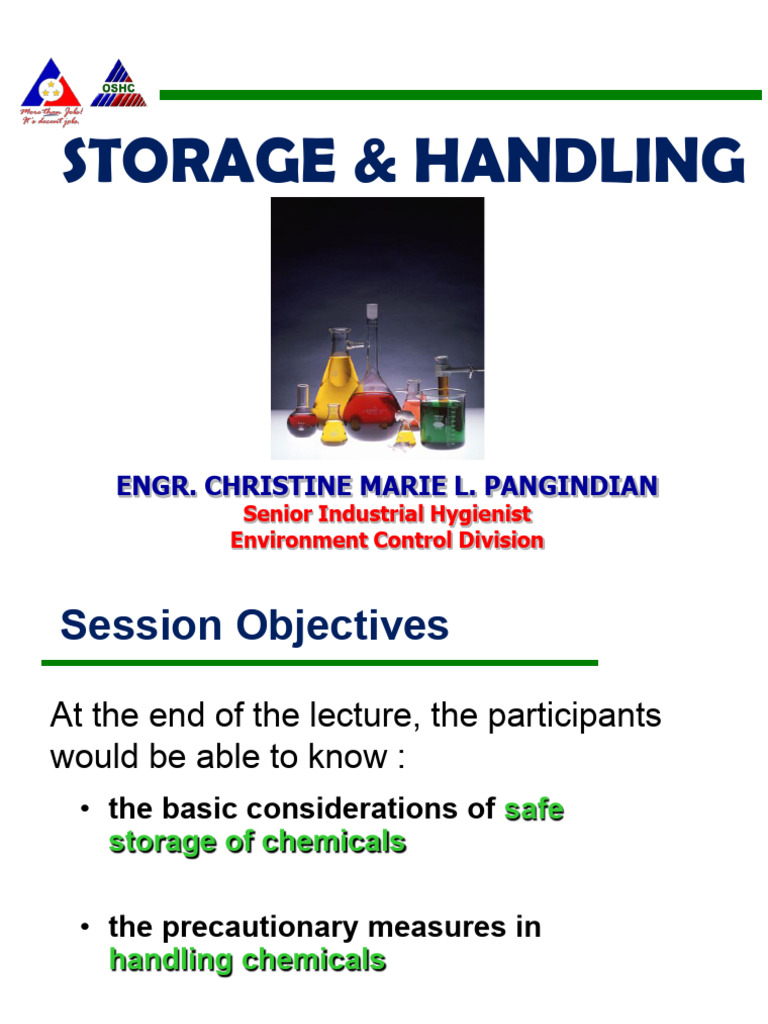 2 - Storage and Handling March 2024 | PDF | Occupational Safety And ...
