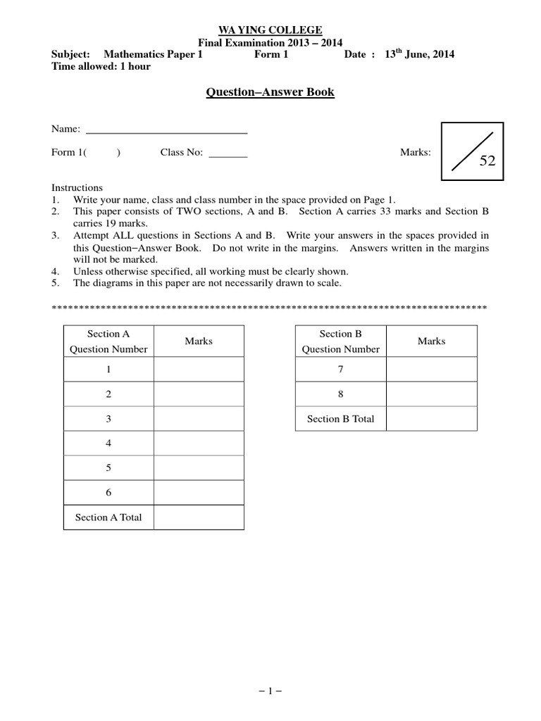 F1 Math Final | PDF | Area | Cartesian Coordinate System