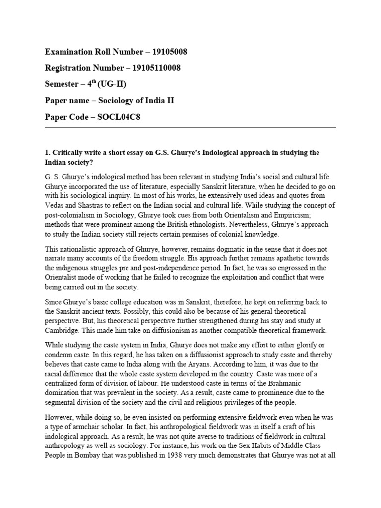 CC8 Final | PDF | Sociology | Caste