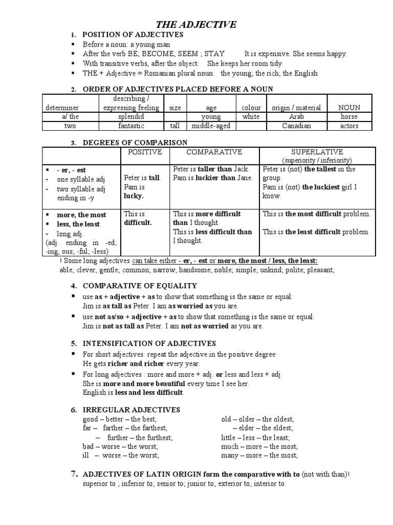 Understanding English Adjectives | PDF | Foreign Language Studies | Poetry