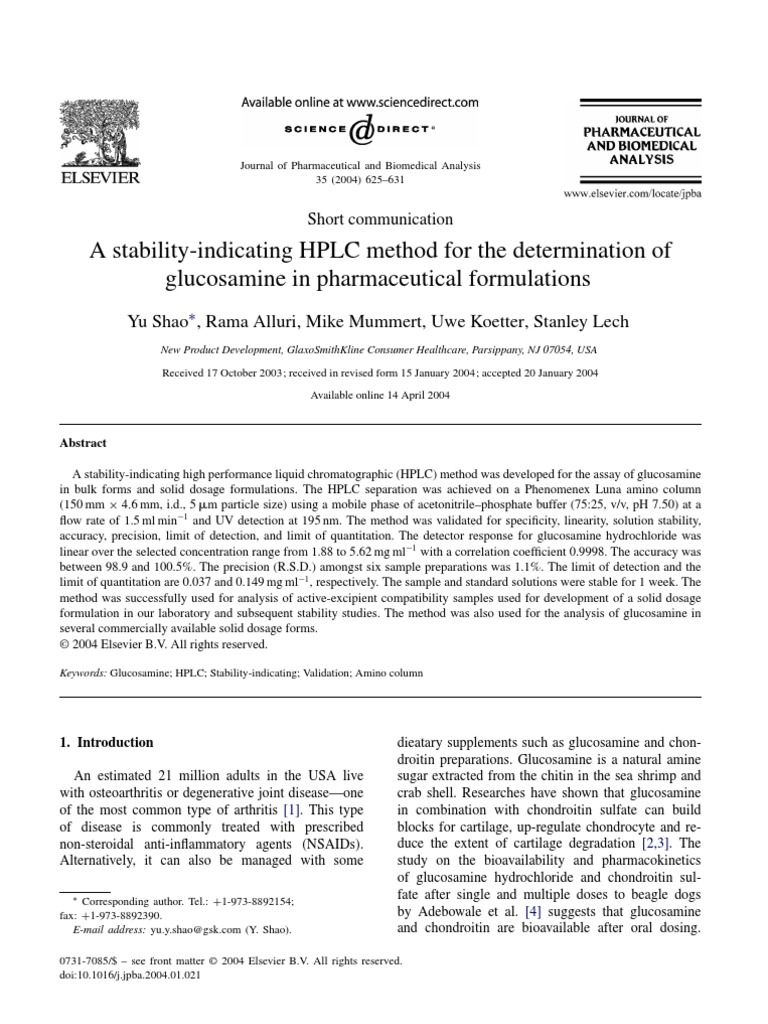 논문 - A stability-indicating HPLC method for the determination of ...