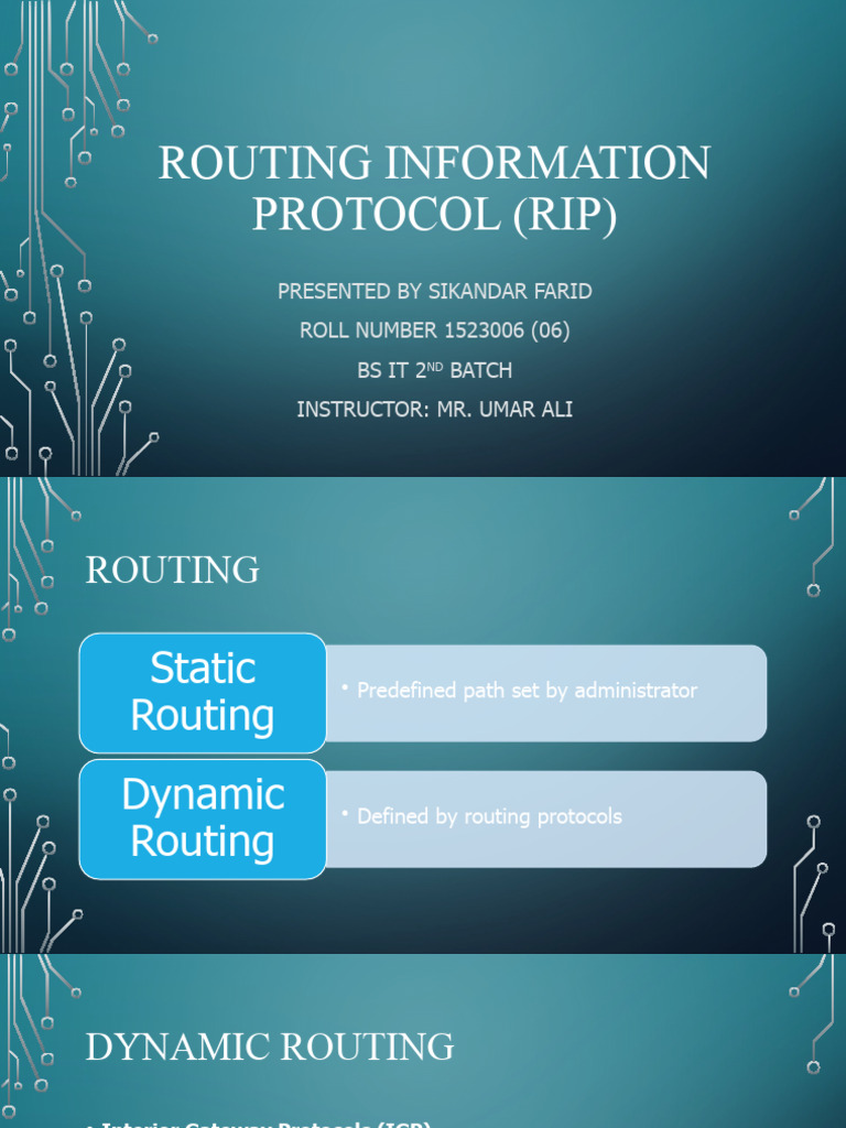 Understanding Routing Information Protocol (RIP) | PDF | Routing | Ip ...