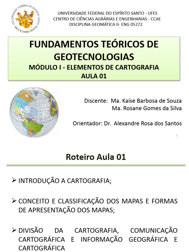 Aula Modulo 01 Capitulo 01 | PDF | Mapa | Cartografia