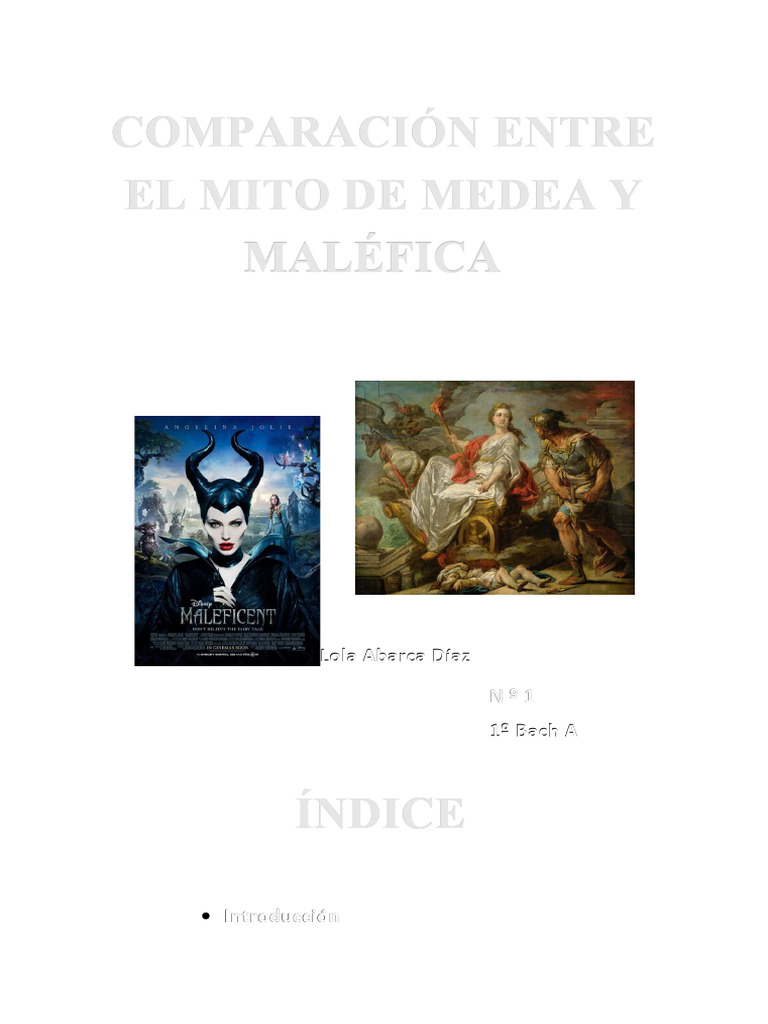 Comparativa: Medea y Maléfica | PDF | Jason