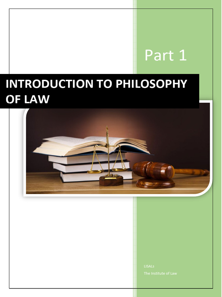 Introduction to Philosophy of Law | PDF | Natural Law | Jurisprudence