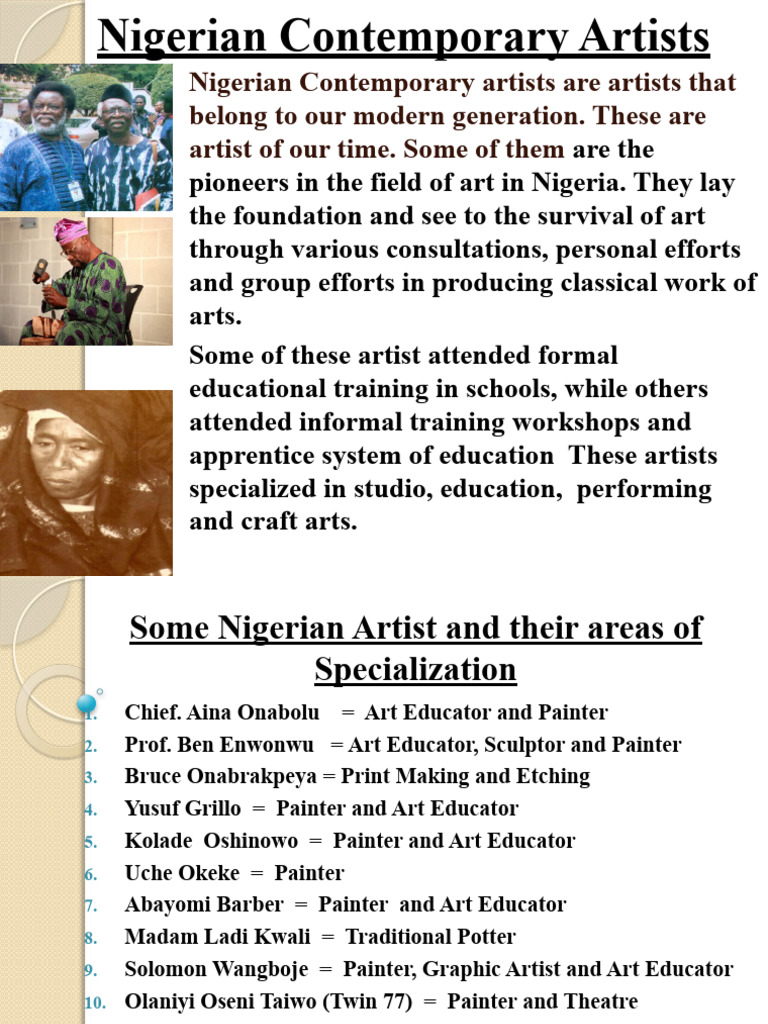 Contemporary Nigerian Artist | PDF | Paintings | The Arts