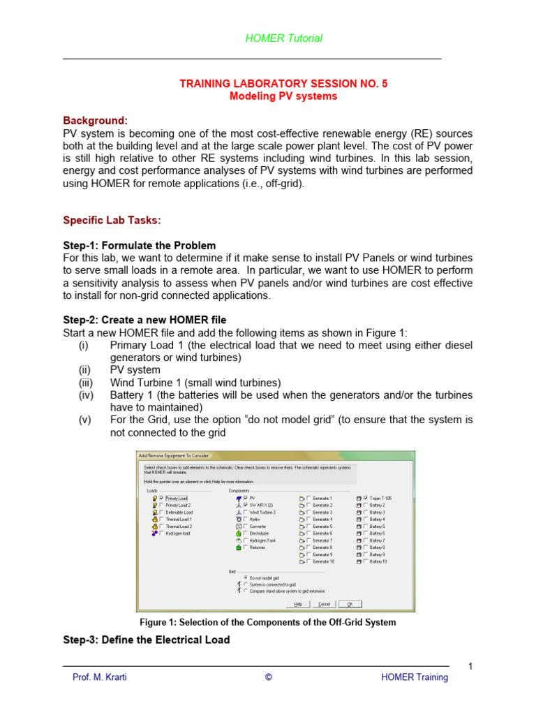 HOMER PV System Modeling Tutorial | PDF | Wind Power | Photovoltaic System