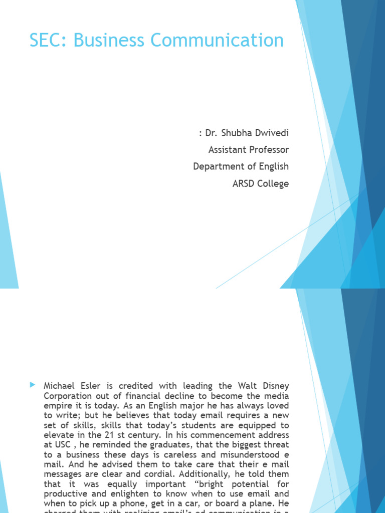 Effective Business Communication Skills | PDF | Communication | Human ...