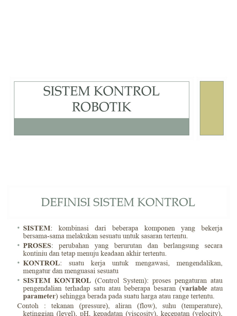 K06 Sistem Kontrol Robotik | PDF