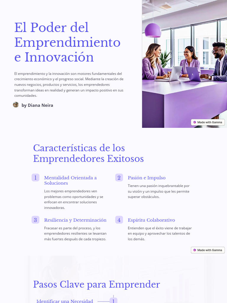 El Poder Del Emprendimiento E Innovacion Pdf Iniciativa Empresarial