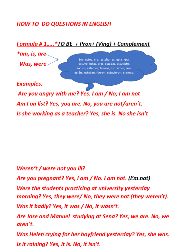 How To Do Questions in English Iii | PDF | Linguistic Typology ...