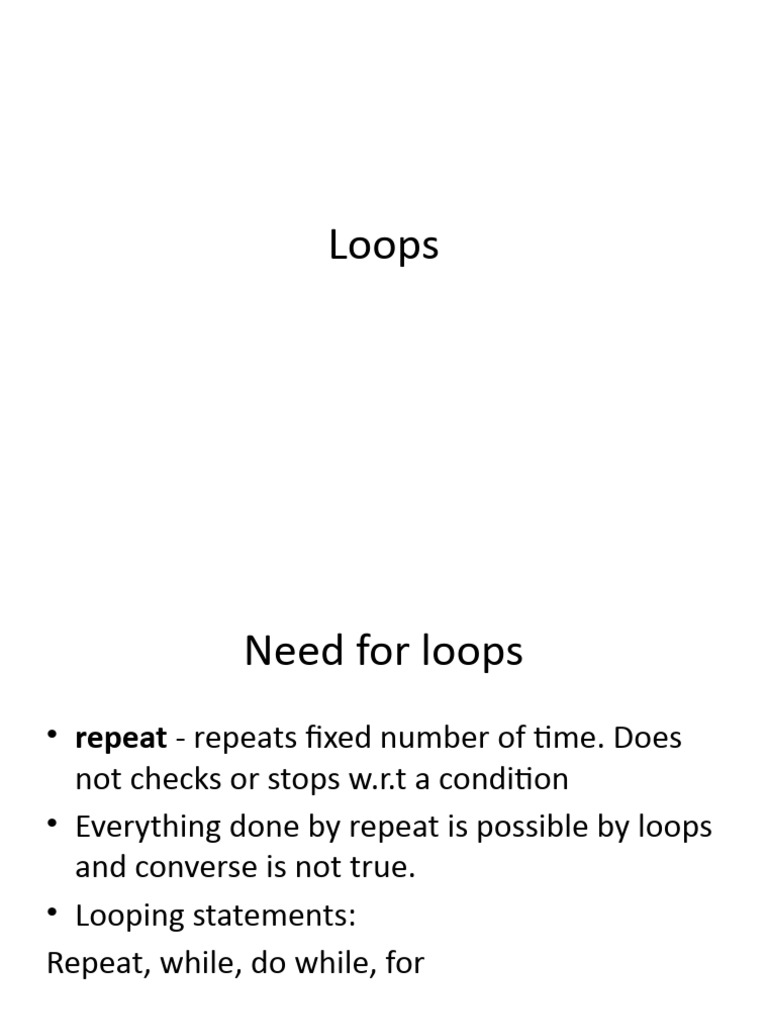 Loops | Download Free PDF | Integer (Computer Science) | Algorithms