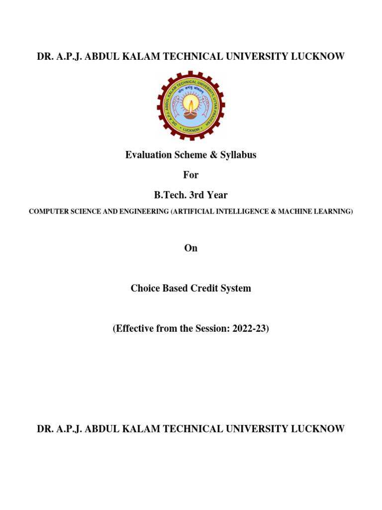 B.Tech. 3rd Yr CSE (AIML) 2022 23 | PDF | Software Testing | Relational ...