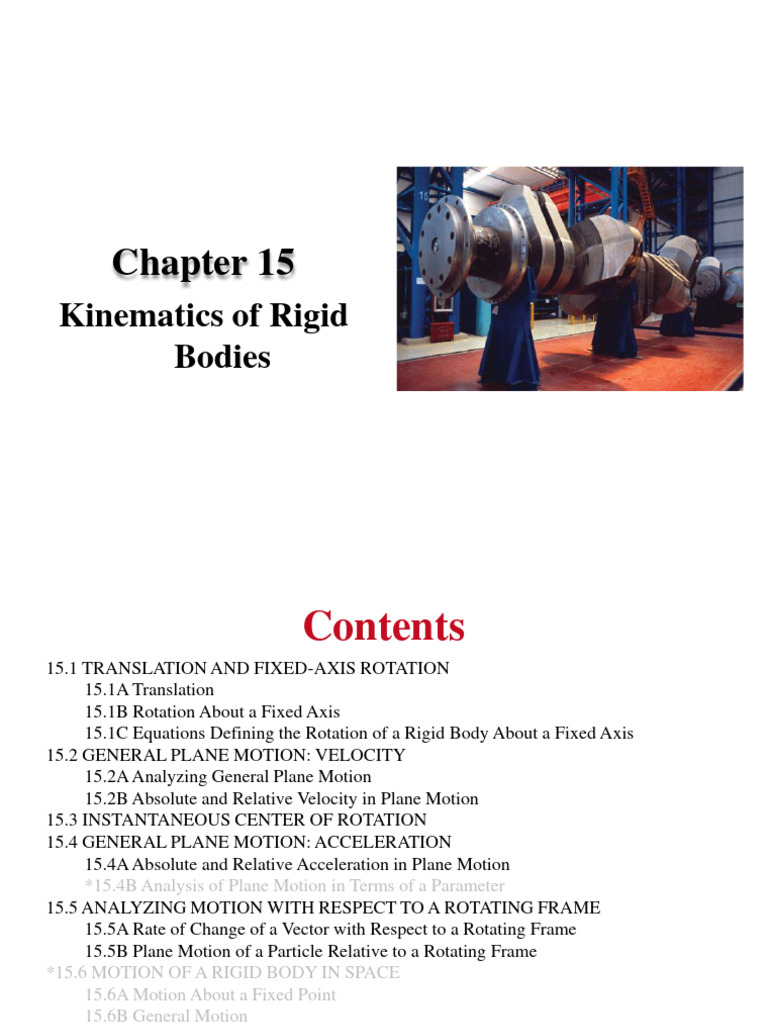 Chapter 16 Planar Kinematics Of Rigid Body Pdf Rotation Around A