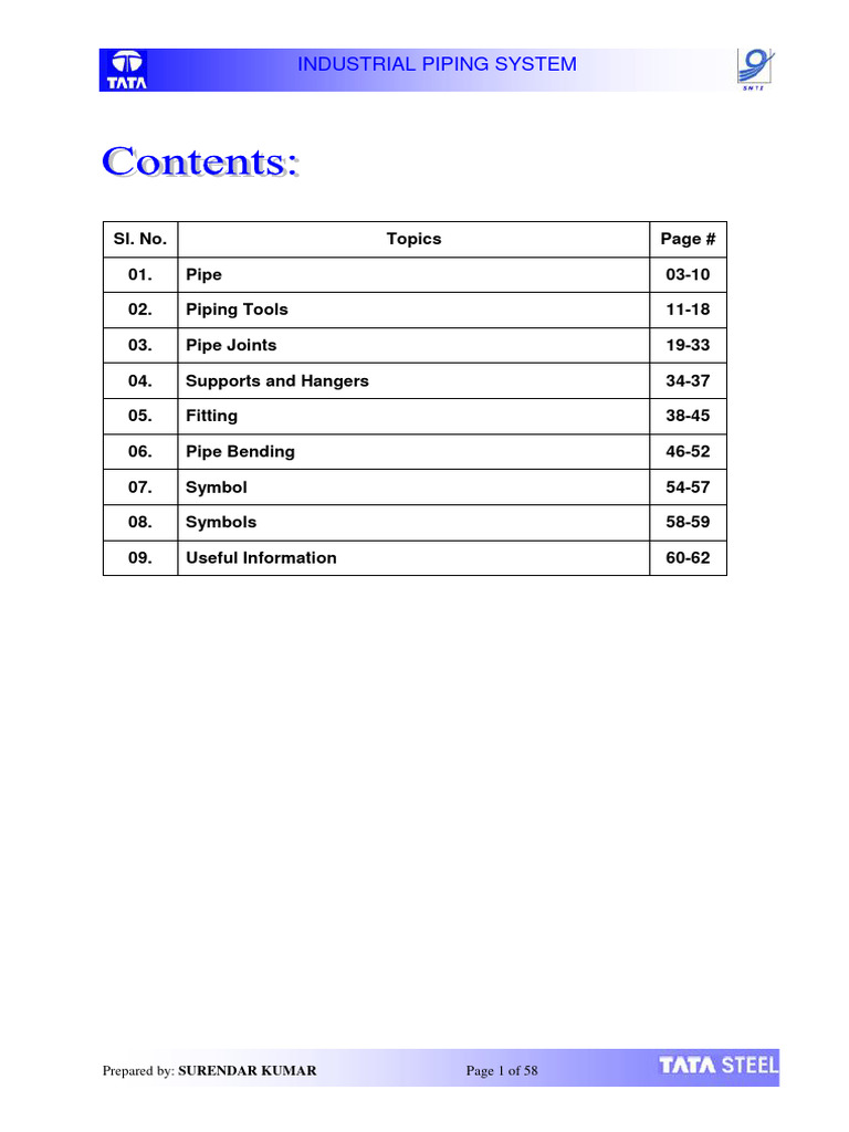 Industrial Piping System Overview | PDF | Pipe (Fluid Conveyance) | Welding