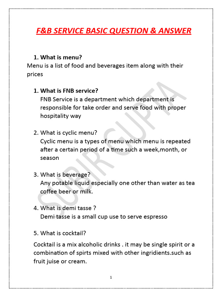 Grilled Flutes in F&B Service | PDF | Drink | Foods