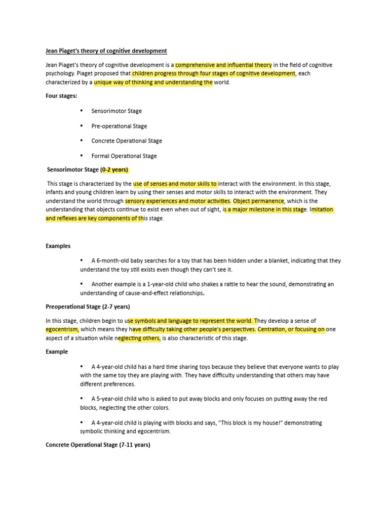 Jean Piaget | PDF | Schema (Psychology) | Constructivism (Philosophy Of ...