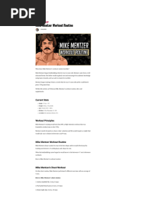 Mike Mentzer High Intensity Program