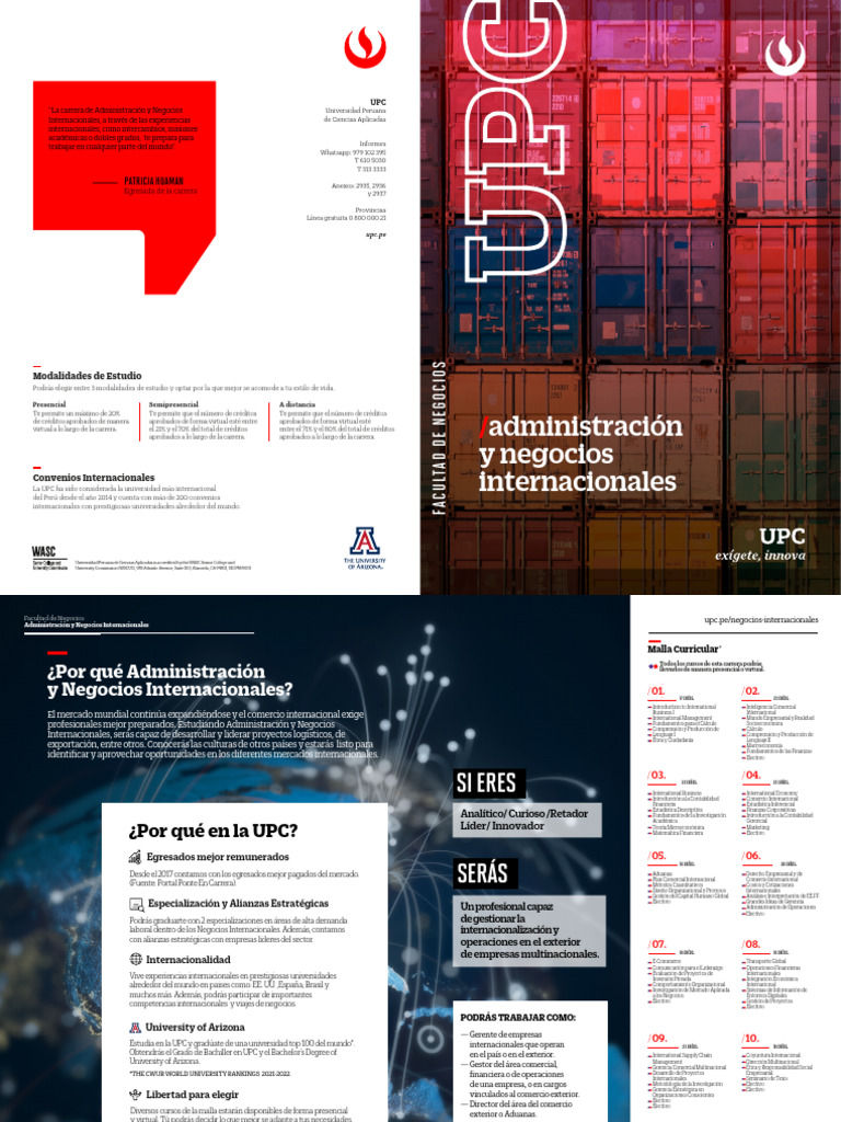 Administración y Negocios Internacionales UPC | PDF | El comercio ...