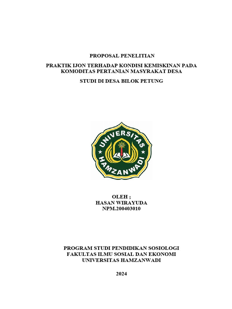Praktik Ijon dan Kemiskinan Pertanian | PDF